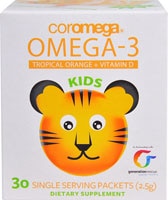 Coromega Kids Omega 3 +Vitamin D Tropical Orange