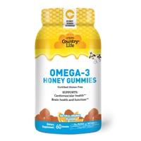 Country Life Omega-3 Honey Gummies Natural Orange