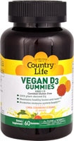 Country Life Vegan D3 Gummies Lemon Strawberry & Orange