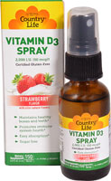 Country Life Vitamin D3 Spray Strawberry