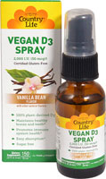 Country Life Vitamin D3 Spray Vanilla Bean