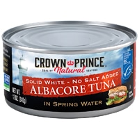 Crown Prince Non-GMO Albacore Tuna in Water No Salt Added in Spring Water