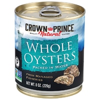 Crown Prince Non-GMO Whole Oysters Packed in Water