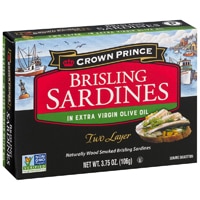 Crown Prince Non-GMO Wood Smoked Brisling Sardines In Extra Virgin Olive Oil