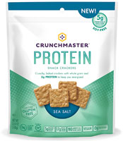 Crunchmaster Gluten Free Protein Crackers Sea Salt