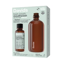 Davids Hydroxi Fresh Breath Mouthwash Refill Kit with Nano-Hydroxyapatite Mint