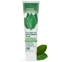 Desert Essence Tea Tree Oil Whitening Plus Toothpaste Peppermint