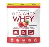 Designer Wellness Designer Natural 100% Whey Protein Powder Strawberry