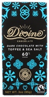 Divine Chocolate Dark Chocolate with Toffee & Sea Salt 60% Cocoa