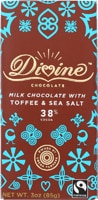 Divine Chocolate Milk Chocolate Bar with Toffee & Sea Salt