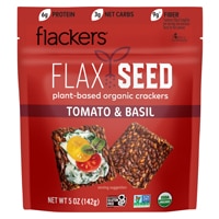 Doctor In The Kitchen Flackers Organic Flax Seed Crackers Tomato & Basil