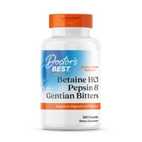 Doctor's Best Betaine HCl Pepsin & Gentian Bitters