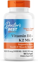 Doctor's Best Vitamin D3 + K2 MK-7