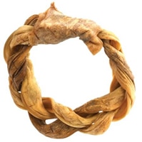 Dogginstix Dog Chew Treat Braided Lamb Collagen Ring