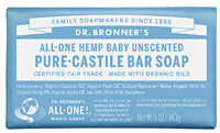 Dr. Bronner's All-One Pure-Castile Bar Soap Hemp Baby Unscented