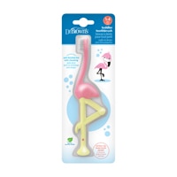 Dr. Brown's Toddler Toothbrush Flamingo Pink 1-4 Years BPA Free