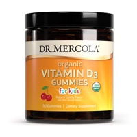 Dr. Mercola Organic Vitamin D3 Gummies for Kids Natural Cherry