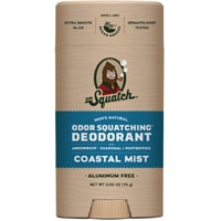 Dr. Squatch Men's Natural Deodorant Stick Aluminum Free Coastal Mist