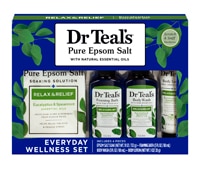 Dr Teal's Pure Epsom Salt 4 Piece Gift Set- Relax & Relief Eucalyptus