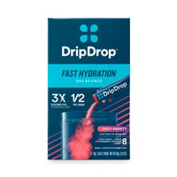 DripDrop Juicy Variety Pack Electrolyte Drink Mix Fruit Punch-Grape-Strawberry Lemonade-Cherry