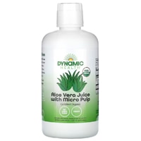 Dynamic Health Organic Aloe Vera Juice with Micro Pulp Unflavored