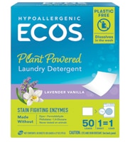 ECOS Laundry Detergent Sheets Plastic-Free Lavender Vanilla