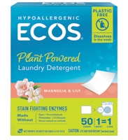 ECOS Laundry Detergent Sheets Plastic-Free Magnolia & Lily