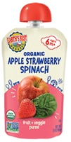 Earth's Best Organic Baby Food Puree 6 + Month Strawberry Apple Spinach