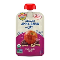 Earth's Best Organic Breakfast Baby Food Puree 6+ Months Apple Raisin & Oat