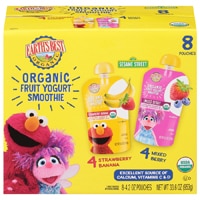 Earth's Best Organic Fruit Yogurt Smoothie 2+ Years Strawberry Banana & Mixed Berry