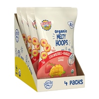 Earth's Best Organic Melty Hoops Toddler Puffed Snack Strawberies & Mangoes