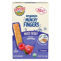 Earth's Best Organic Munchy Fingers Toddler Puffed Snack Mixed Berry
