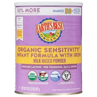 Earth's Best Organic Sensitivity Infant Formula with Iron Milk-Based Powder