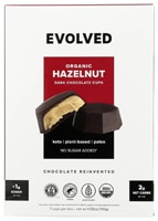 EatingEvolved Organic Dark Chocolate Cups Hazelnut