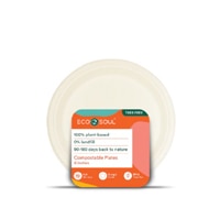 EcoSoul Plates 6-inch Compostable Plant-Based