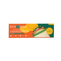 EcoSoul Sandwich Bags Resealable Compostable Plant-Based