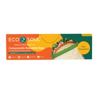 EcoSoul Sandwich Bags Resealable Compostable Plant-Based