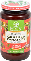 Eden Foods Organic Crushed Tomatoes No Salt Added Heirloom Variety