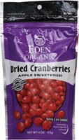 Eden Foods Organic Dried Cranberries Sweetened with Apple Juice