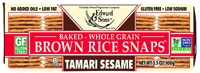 Edward & Sons Baked Brown Rice Snaps Tamari Sesame