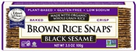 Edward & Sons Brown Rice Snaps Gluten Free Black Sesame