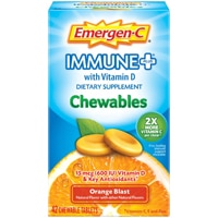 Emergen-C Immune Plus with Vitamin D Chewables Orange Blast