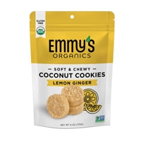 Emmy's Organics Coconut Cookies Gluten Free Vegan Lemon Ginger