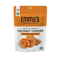 Emmy's Organics Coconut Cookies Gluten Free Vegan Peanut Butter