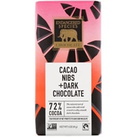 Endangered Species Cocoa Nibs + Dark Chocolate - 72% Cocoa