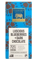 Endangered Species Luscious Blueberries + Dark Chocolate 72% Cocoa Bar Blueberry