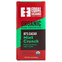 Equal Exchange Organic Dark Chocolate Bar Mint Crunch