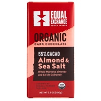 Equal Exchange Organic Dark Chocolate Bar Whole Almond & Sea Salt