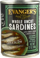 Evanger's Hand-Packed Dog Food Whole Uncut Sardines