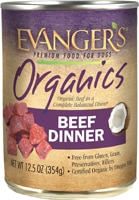 Evanger's Organics Premium Wet Dog Food Beef